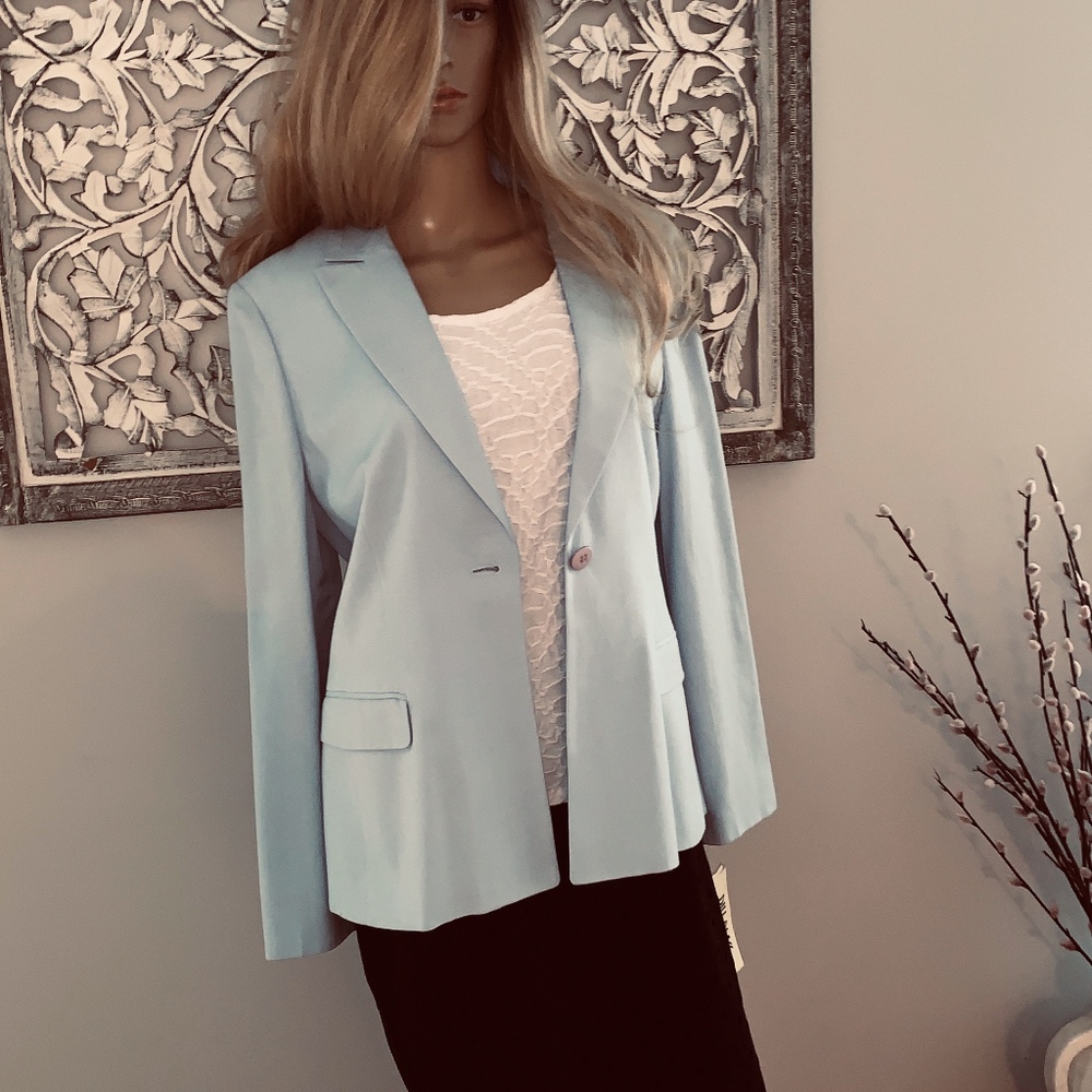 NWT BILL BLASS Powder Blue Blazer Originally $240 - Picture 1 of 5